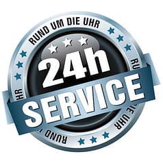Button - 24h Service - Rund um die Uhr