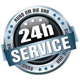 Button - 24h Service - Rund um die Uhr
